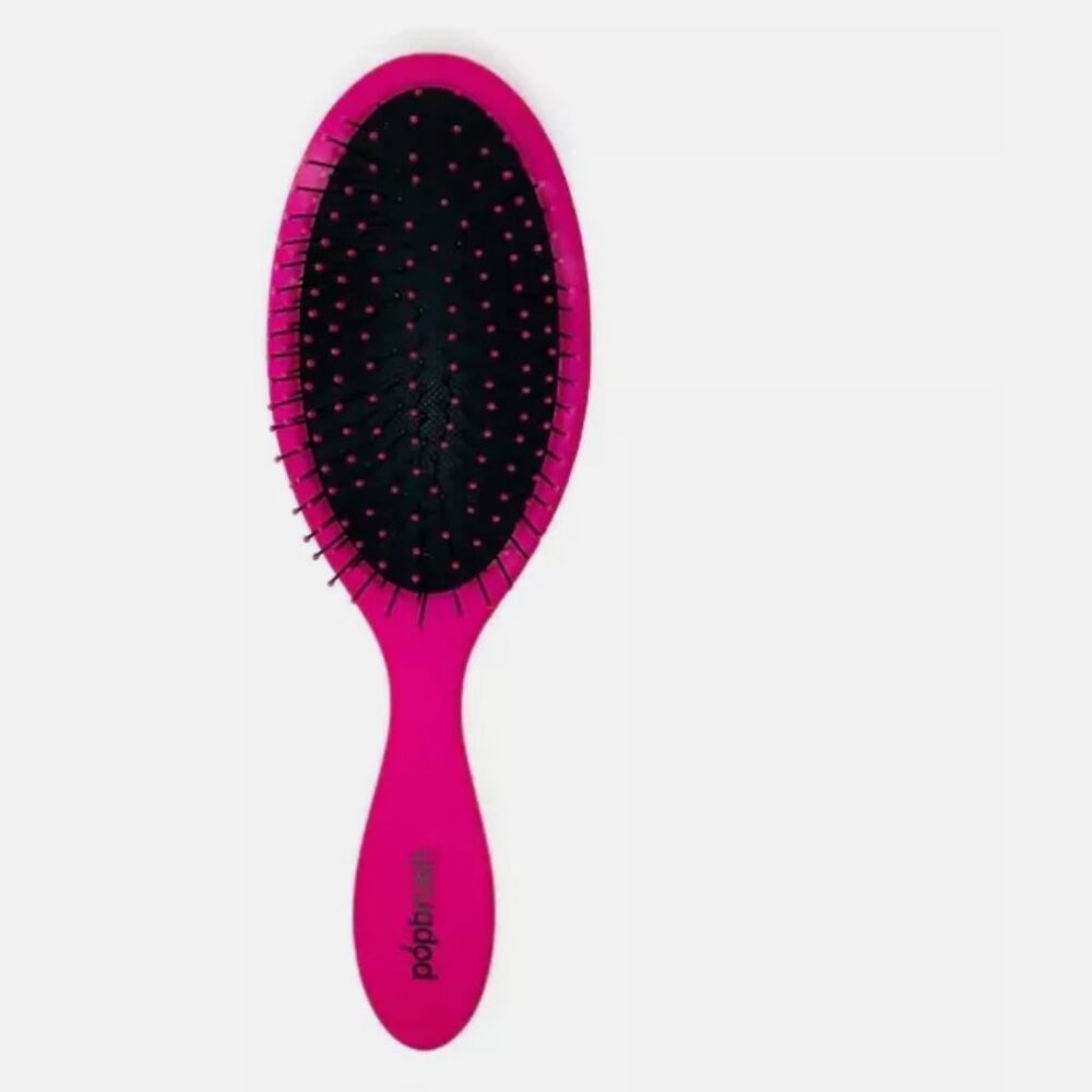 Popmask Ultimate Hair Set Detangling PINK Hair Brush & Hair Ties & TURBAN. NEW - Picture 6 of 6